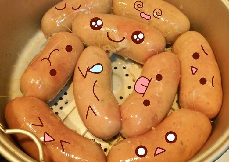 Cách hấp xúc xích không bị vỡ bục khi dùng vỏ collagen