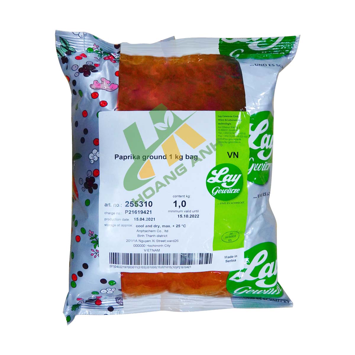 Bột ớt Paprika Ground 255310